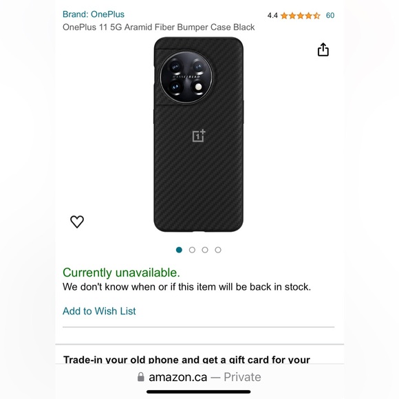 OnePlus 11 5G Aramid Fiber Bumper Case (Black) Phone Case New - Picture 8 of 13